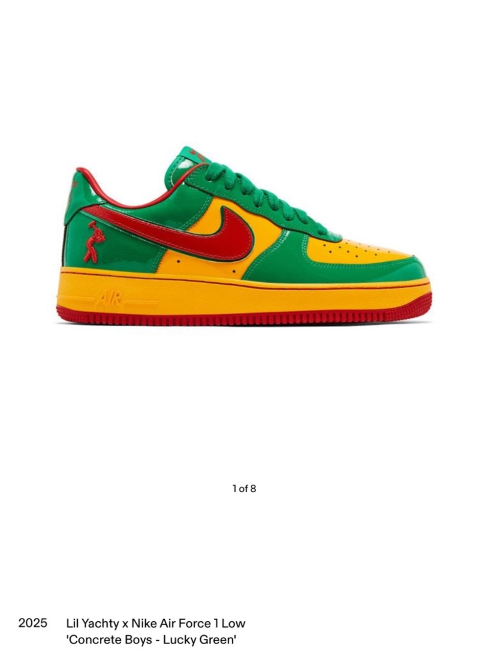 Nike Kids Low Top Sneakers in Green, Yellow, Red